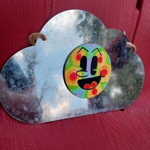 Tie Dye Pacman Hand Drawn (by me!) Canvas Magnet.